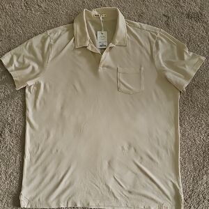 Marine Layer Cream Classic Polo Shirt